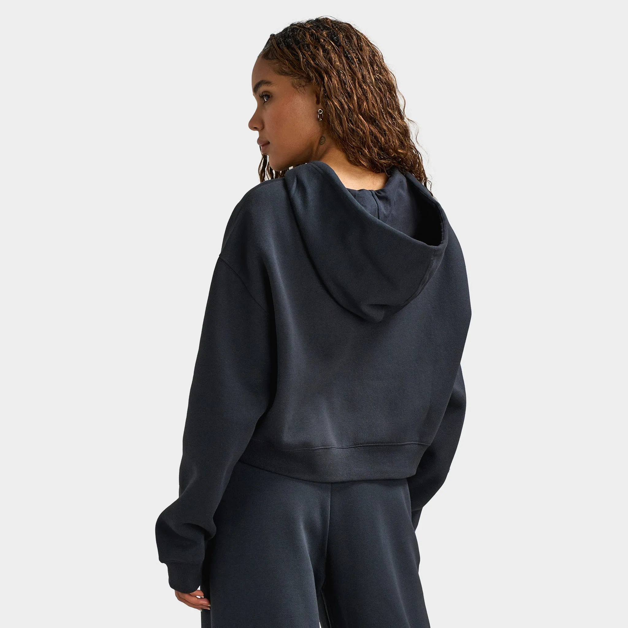 New Balance Women's Athletic Crop Full-Zip Hoodie / Black sold by JD Sports product image thumbnail 2