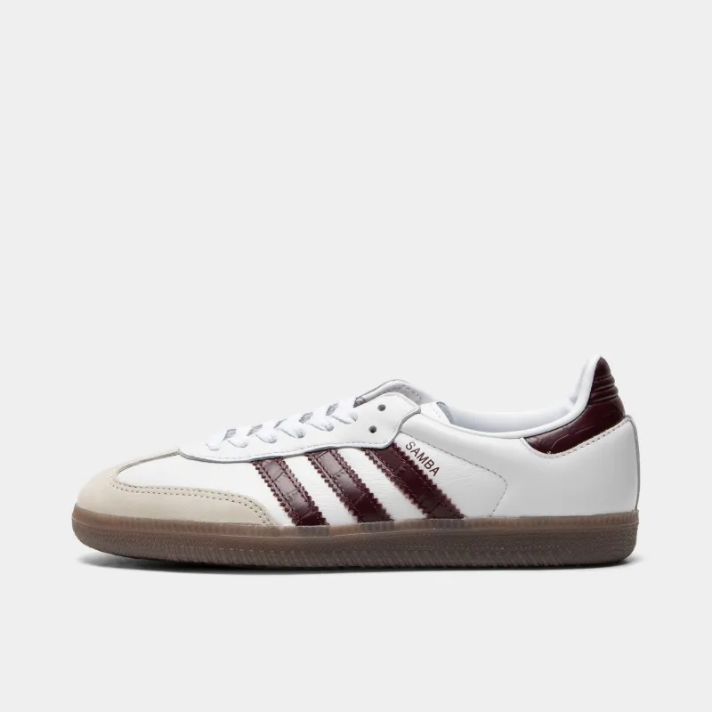 adidas Women's Samba White / Coffee Metallic - Gum made by Adidas