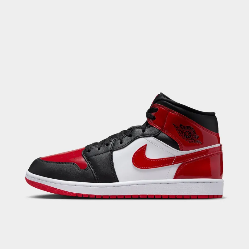 Jordan 1 Mid Black / Red - White made by Jordan