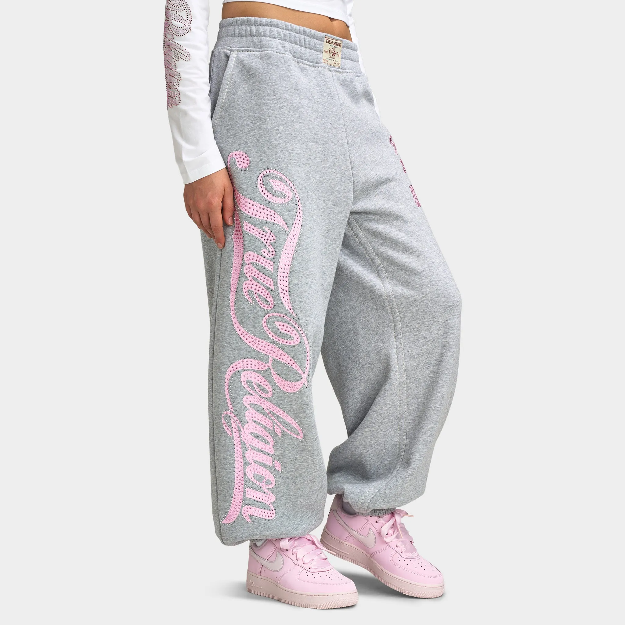 True Religion Big T Crystal Baggy Jogger / Heather Grey sold by JD Sports product image thumbnail 3
