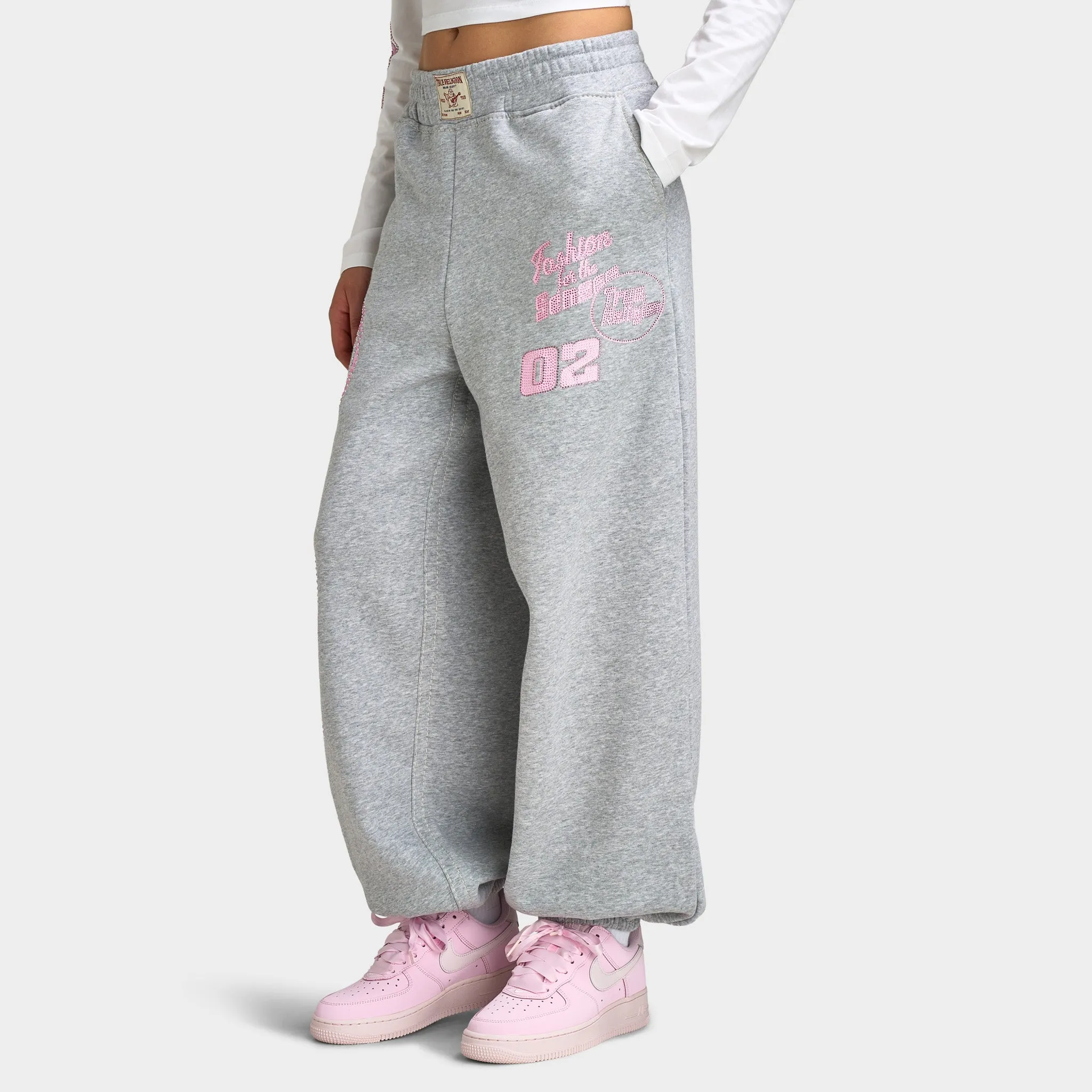True Religion Big T Crystal Baggy Jogger / Heather Grey sold by JD Sports product image thumbnail 2
