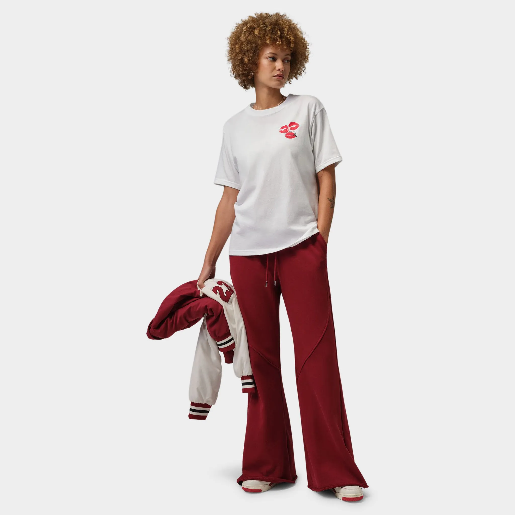 Jordan Women's Flight GF GFX T-Shirt Kiss White / Black sold by JD Sports product image thumbnail 5