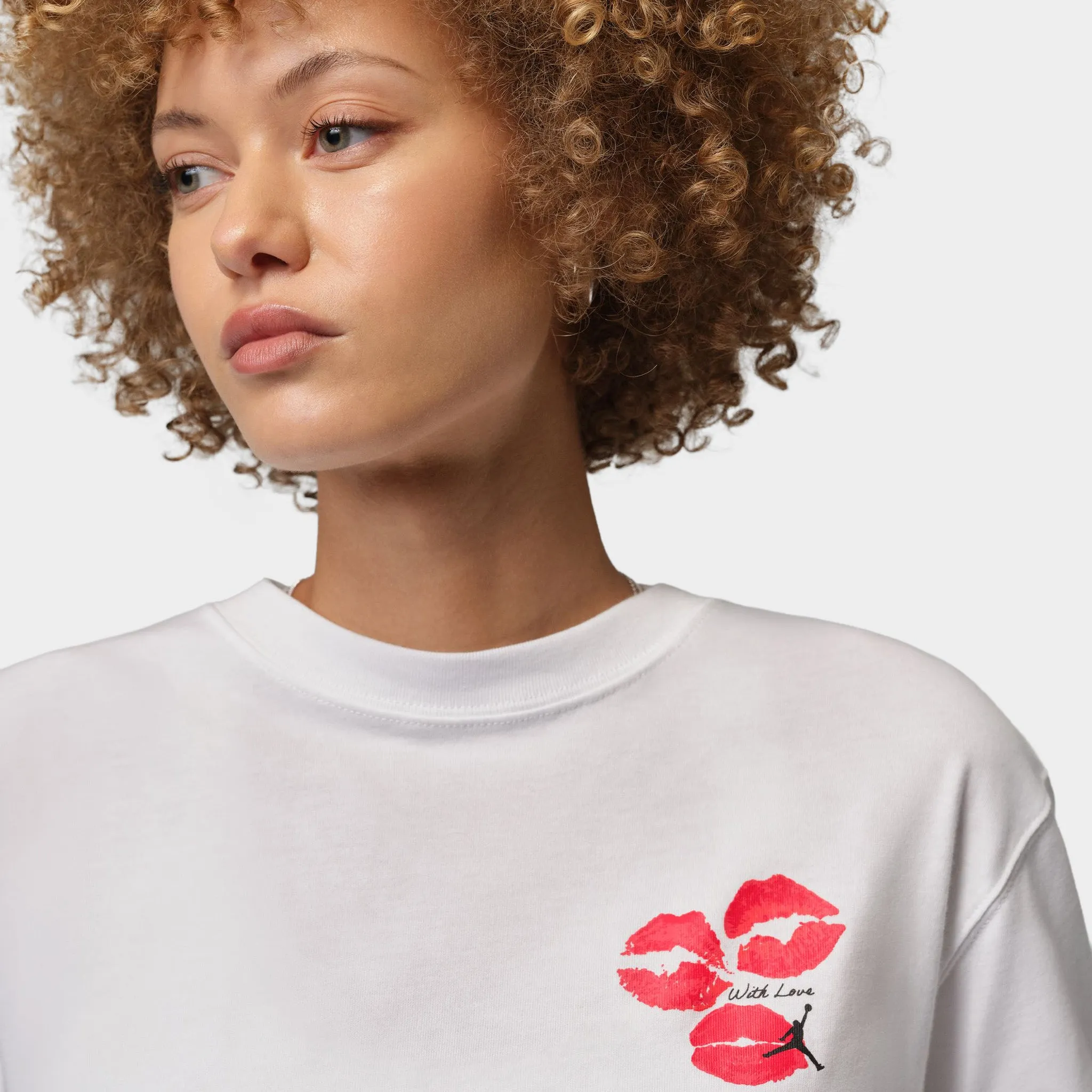 Jordan Women's Flight GF GFX T-Shirt Kiss White / Black sold by JD Sports product image thumbnail 3
