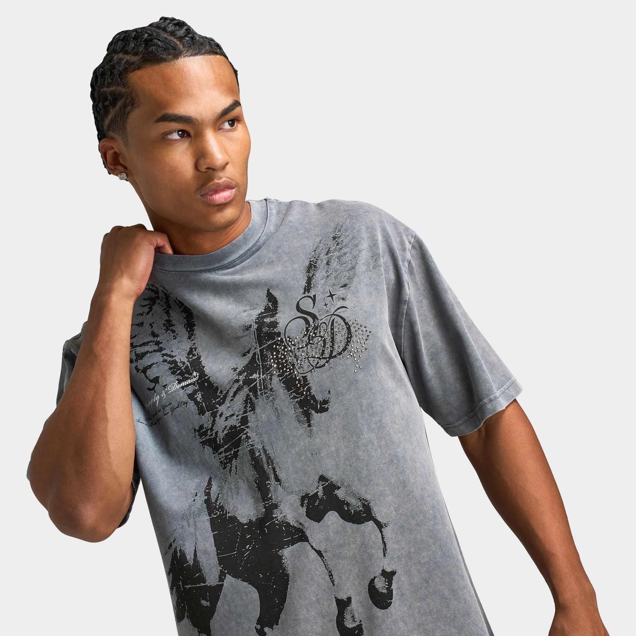 Supply & Demand Sherman T-Shirt / Distressed Grey sold by JD Sports product image thumbnail 3