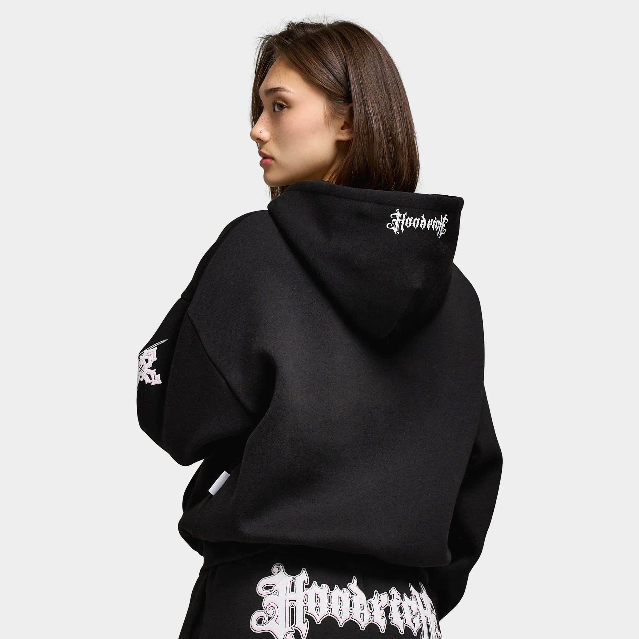 Hoodrich Moxy Mid Length Full-Zip Hoodie Black / Pink sold by JD Sports product image thumbnail 2