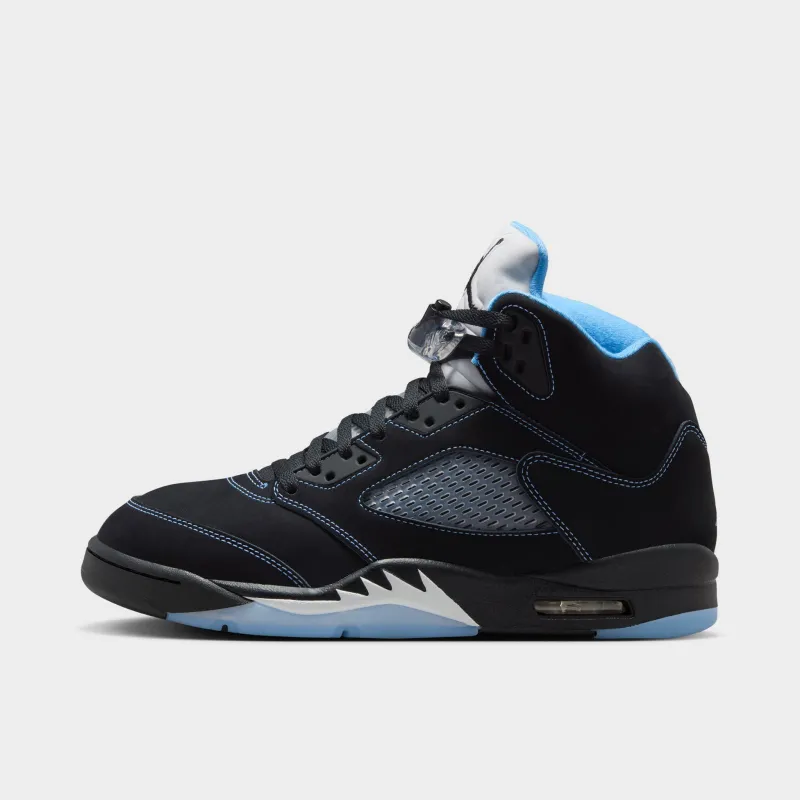 Jordan 5 Retro Black / University Blue - White made by Jordan