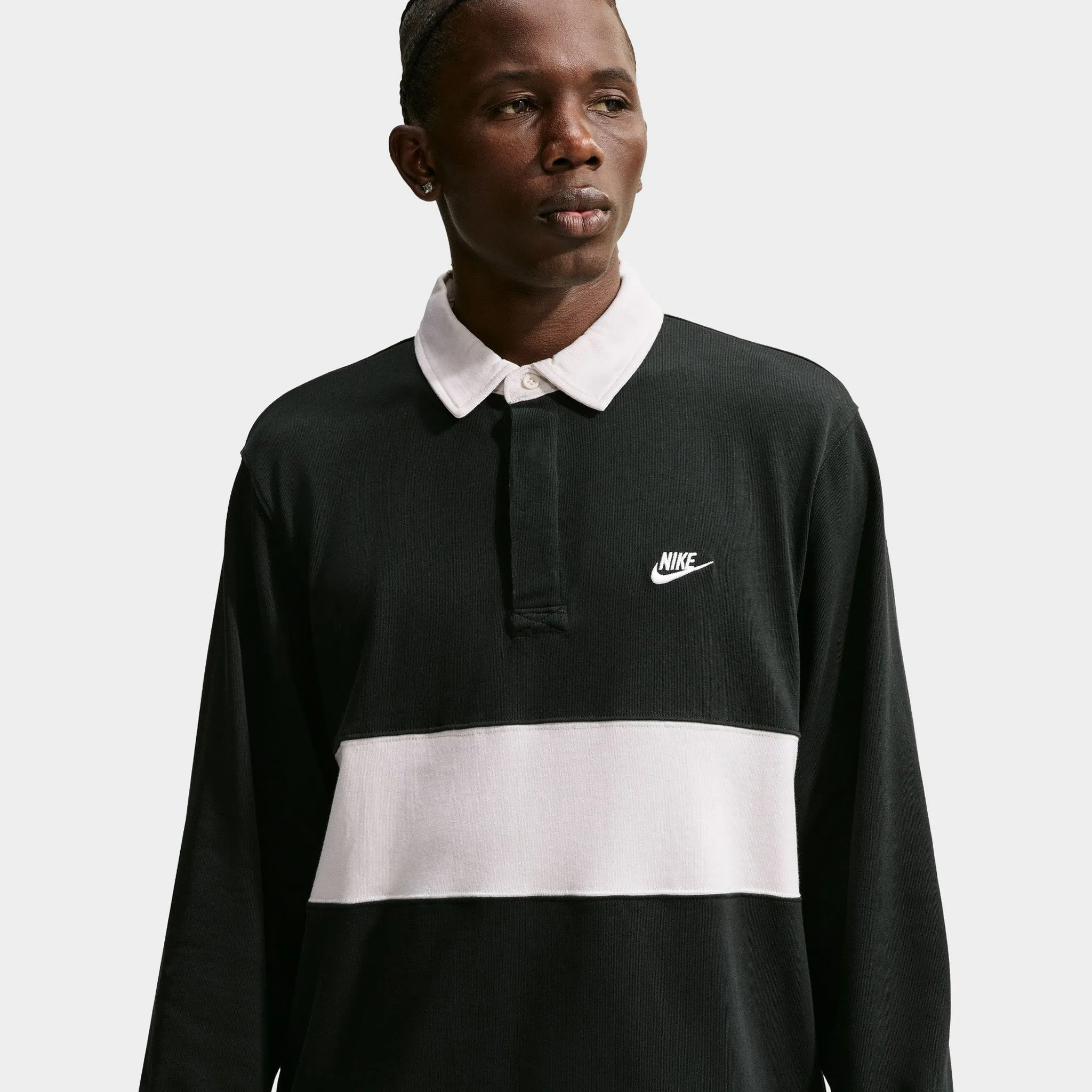 Nike Club Longsleeve Rugby Top / Black sold by JD Sports product image thumbnail 3