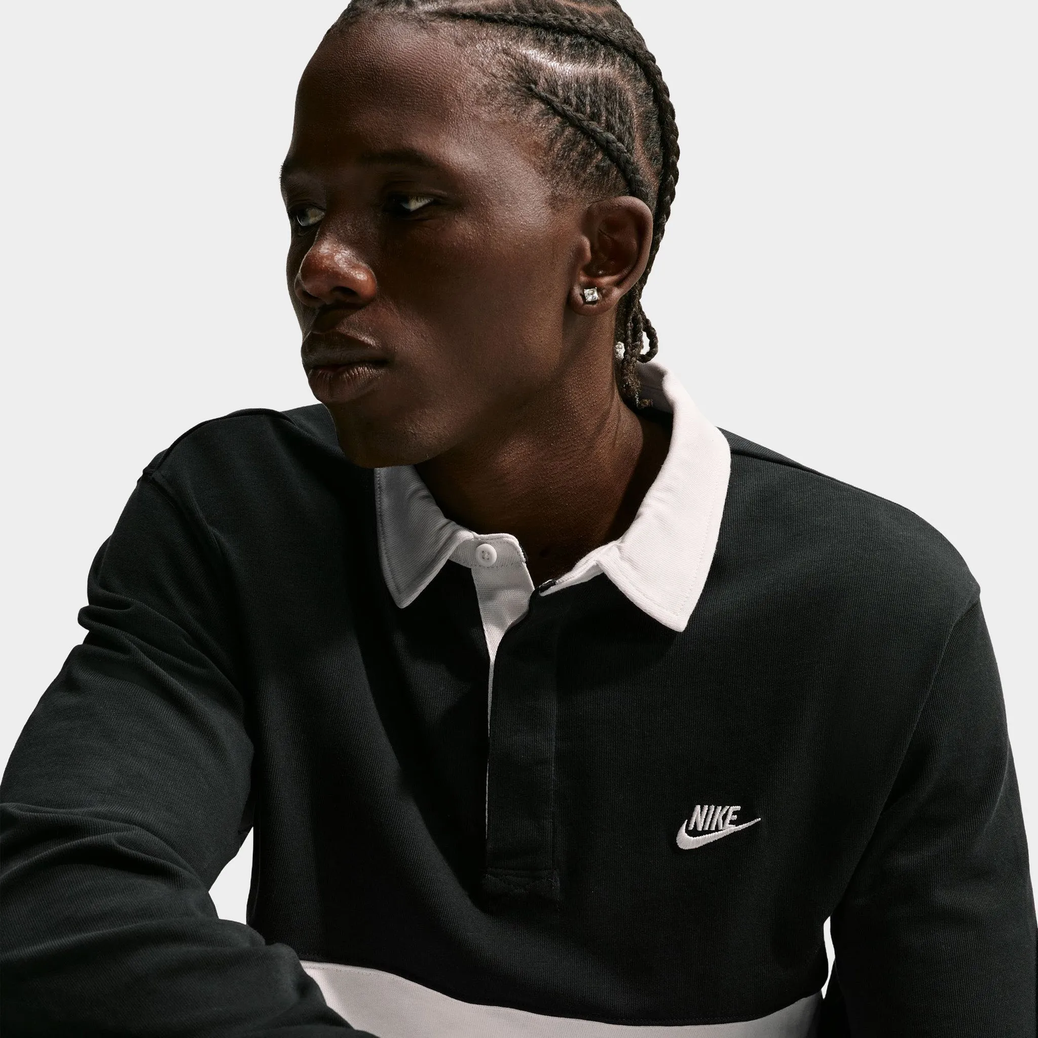 Nike Club Longsleeve Rugby Top / Black sold by JD Sports product image thumbnail 5