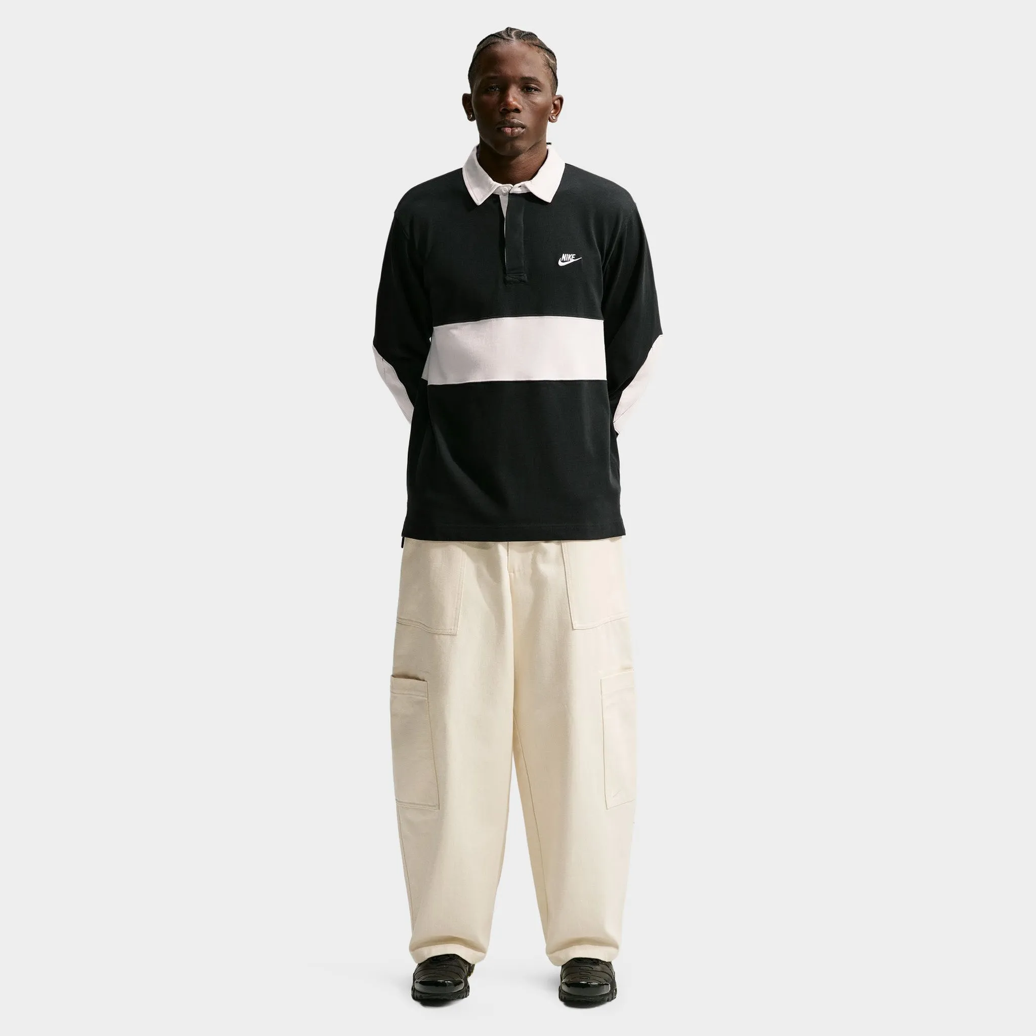 Nike Club Longsleeve Rugby Top / Black sold by JD Sports
