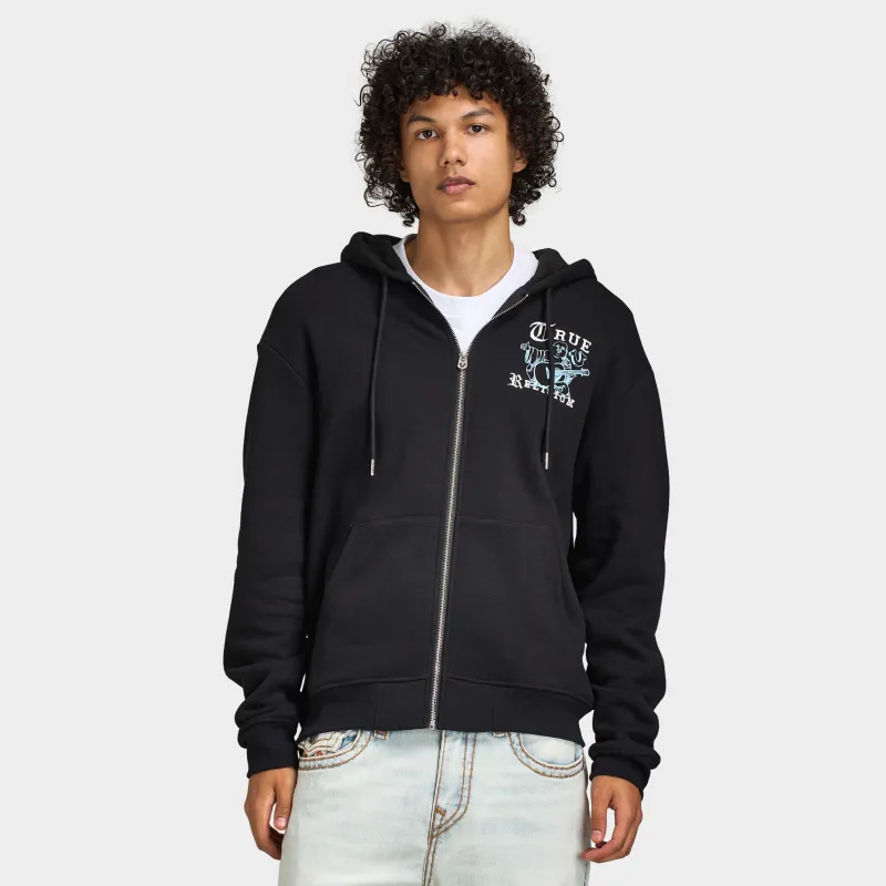 True Religion Buddha Logo Zip Hoodie / Black made by True Religion