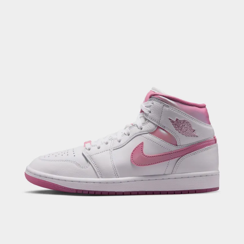 Jordan Women's 1 Mid SE White / Desert Berry made by Jordan