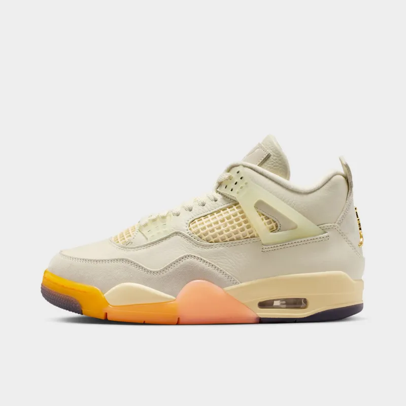 Jordan Women's 4 Retro Coconut Milk / Muslin - Bright Mango made by Jordan