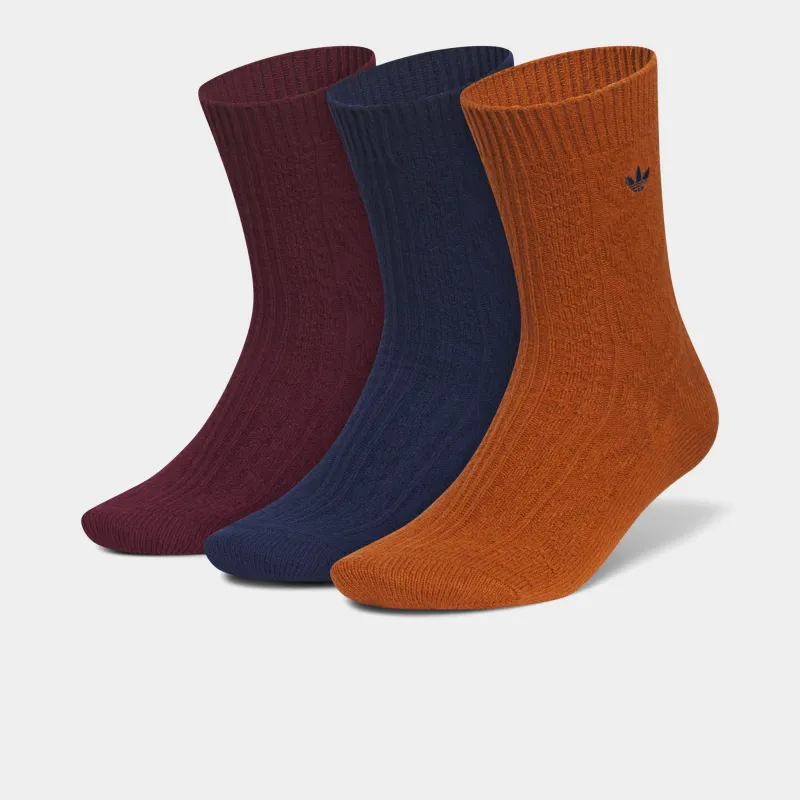 adidas Originals Cable Knit Crew Socks (3 Pack) / Multi made by Adidas