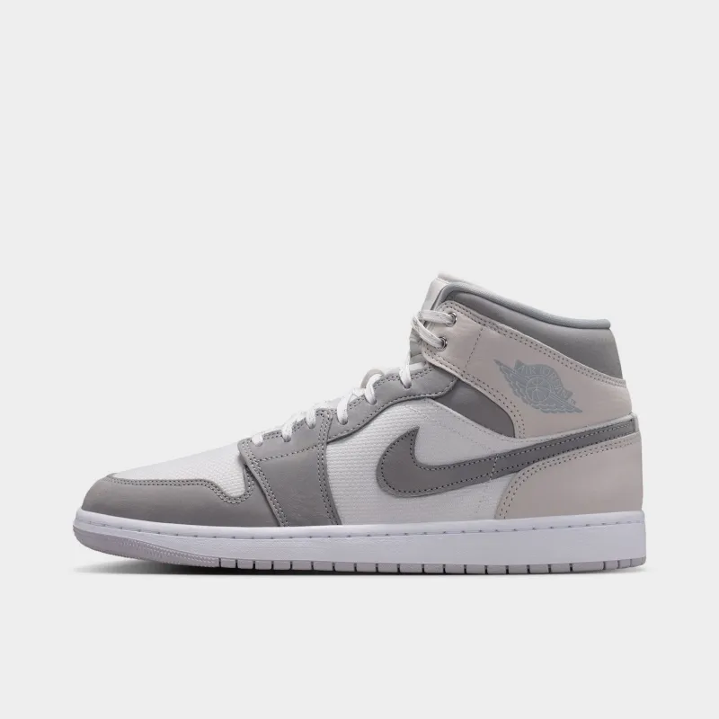 Jordan 1 Mid SE Summit White / Light Smoke Grey - Phantom made by Jordan