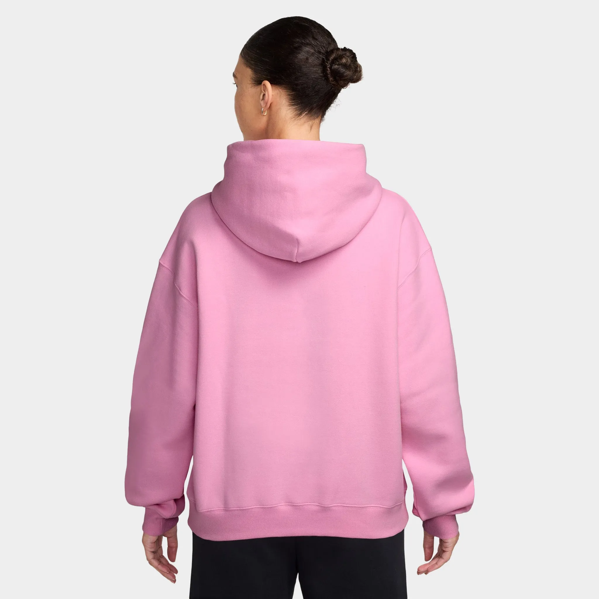 Nike Women's Studio Fleece Oversized Hoodie Pink Rise / Pink Smoke sold by JD Sports product image thumbnail 2