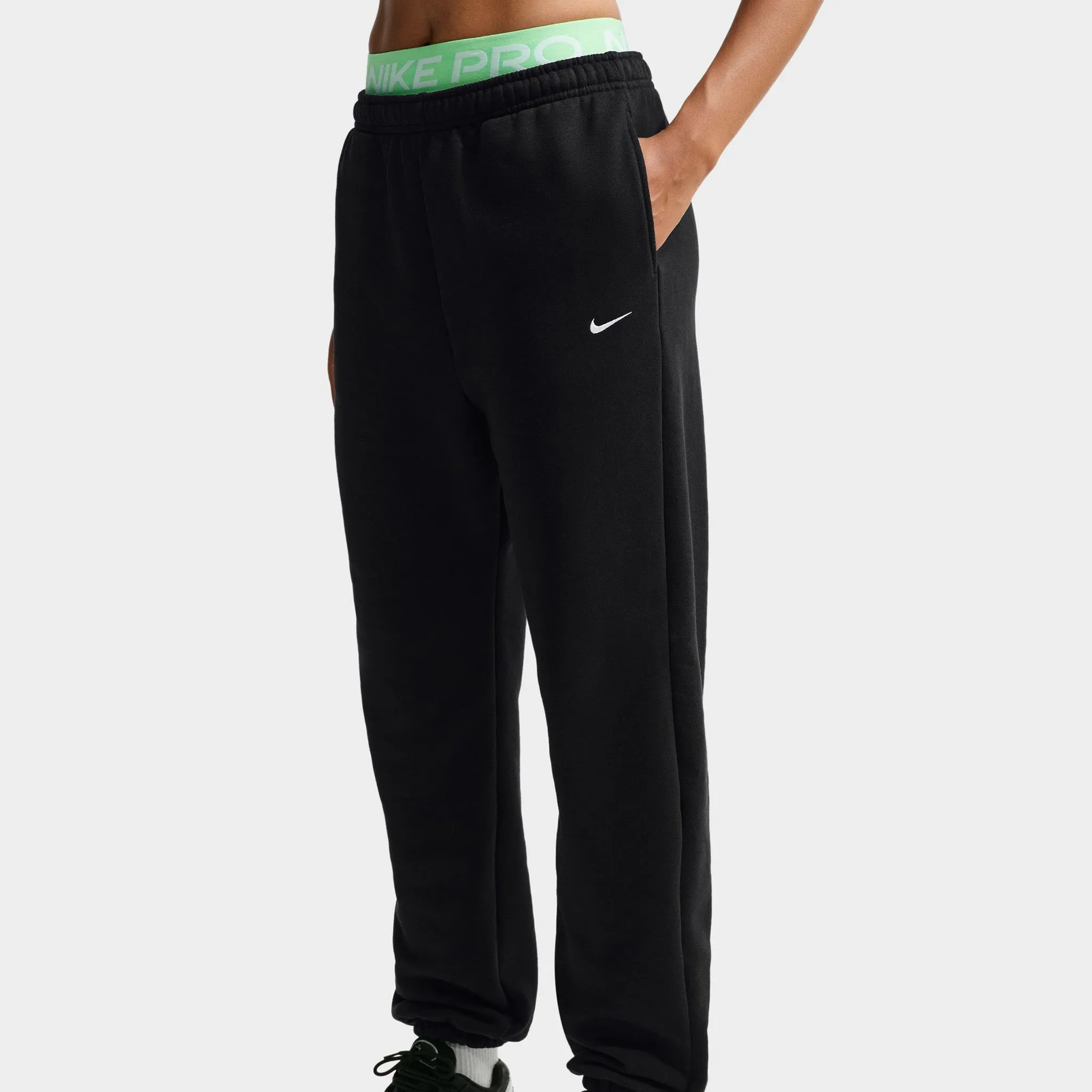 Nike Women's Studio Fleece Pant Black / White sold by JD Sports product image thumbnail 4