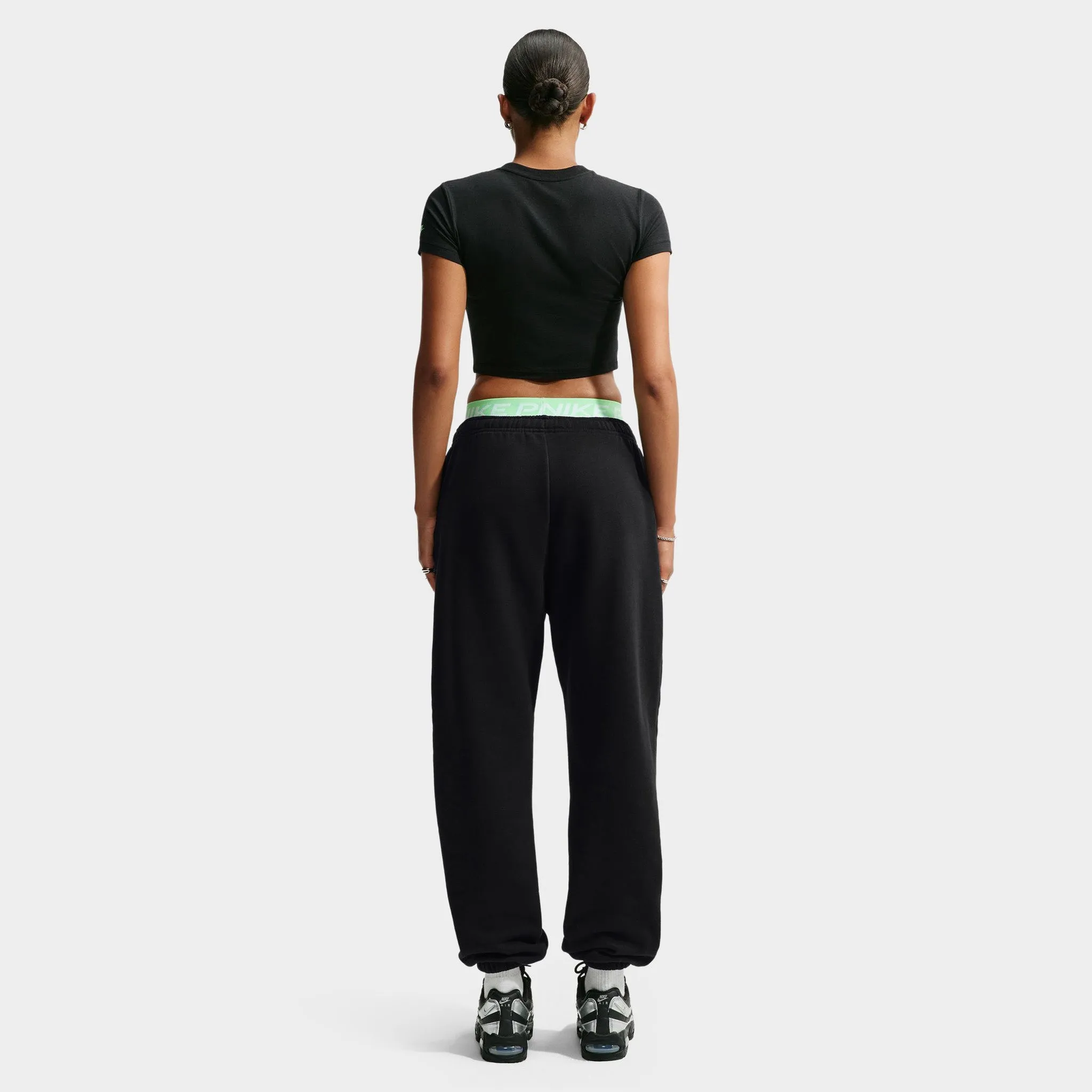 Nike Women's Studio Fleece Pant Black / White sold by JD Sports product image thumbnail 2