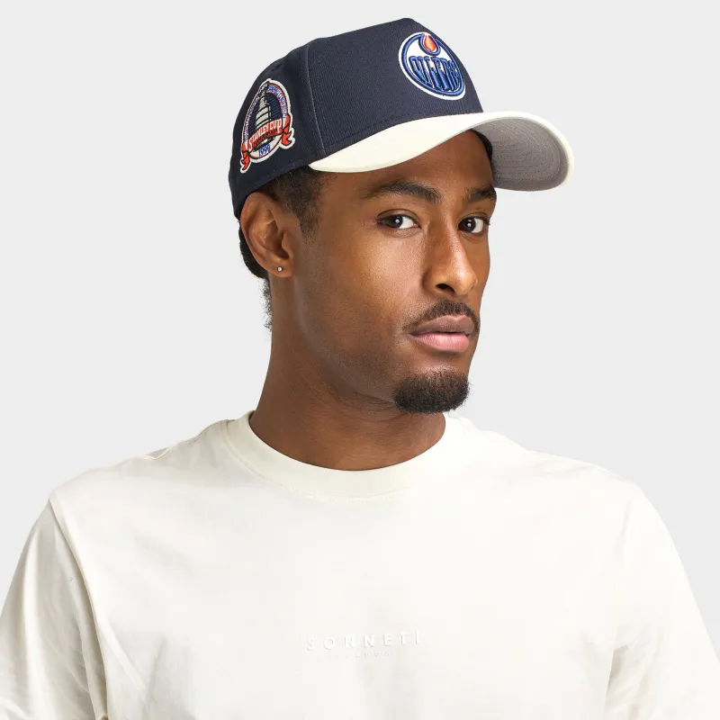 New Era Edmonton Oilers 9FORTY A-Frame Navy / Chrome made by New Era