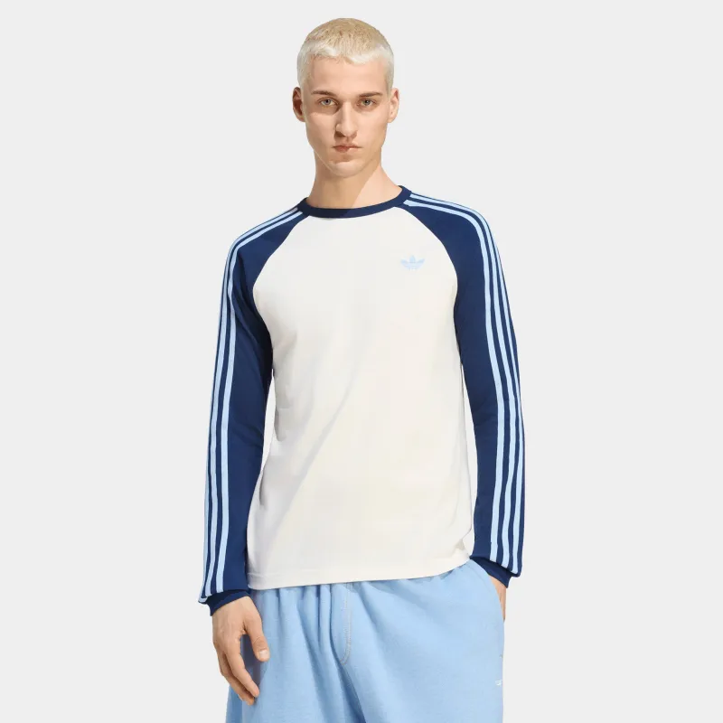 adidas 3 Stripes Longsleeve Tee / White made by Adidas