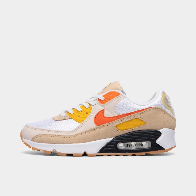 Nike Air Max 90 SE Summit White / Safety Orange - Sesame sold by JD Sports