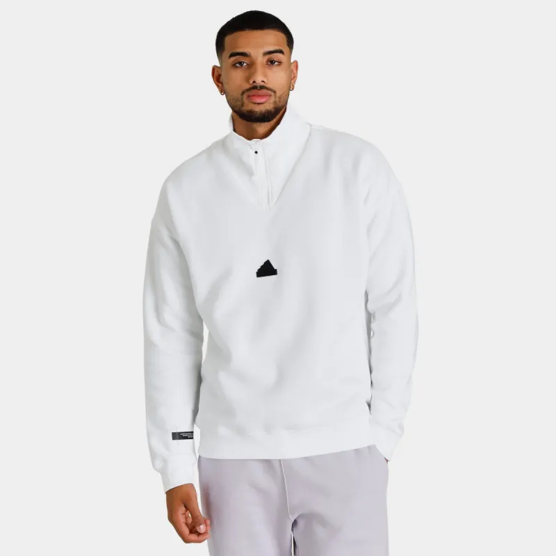 adidas Sportswear Quarter Zip Sweatshirt / White sold by JD Sports