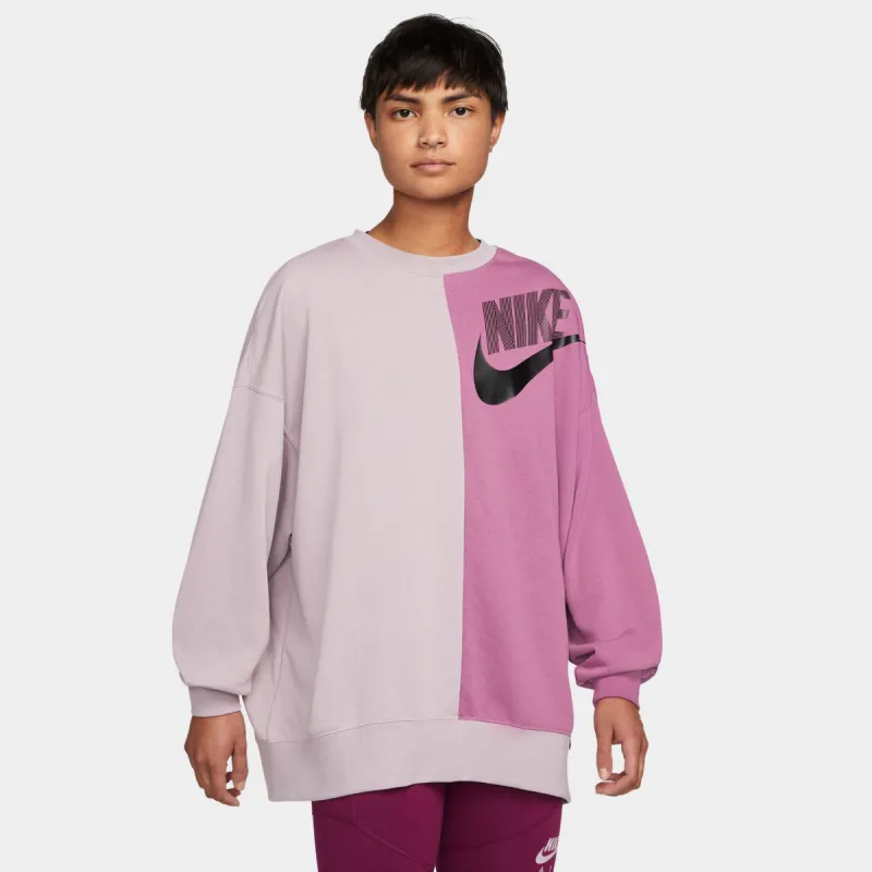 Nike Women’s Over-Oversized Fleece Dance Sweatshirt Plum Fog / Light Bordeaux sold by JD Sports