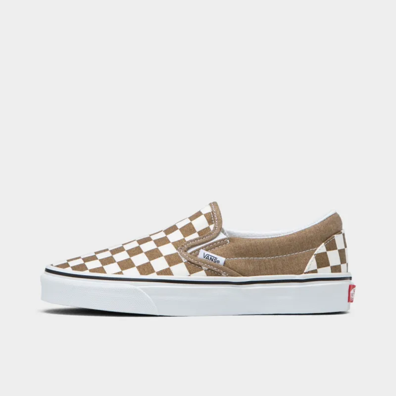 Vans Classic Slip-On Checkerboard / Bronze Age - True White sold by JD Sports