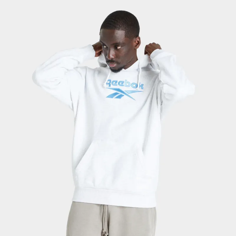 Reebok Classics Foundation Vector Pullover Hoodie White Melange / Essential Blue sold by JD Sports