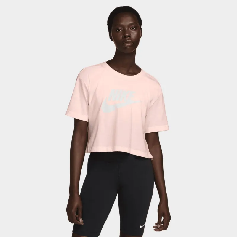 Nike Sportswear Women's Essential Cropped T-shirt Atmosphere / White sold by JD Sports