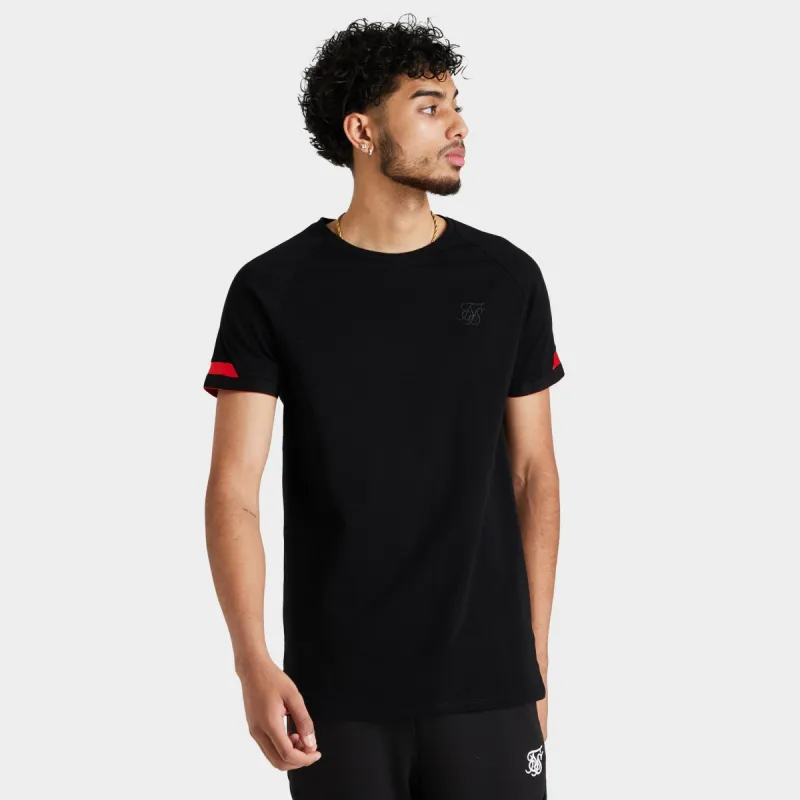 SikSilk Dual Cuff Tech T-shirt / Black sold by JD Sports