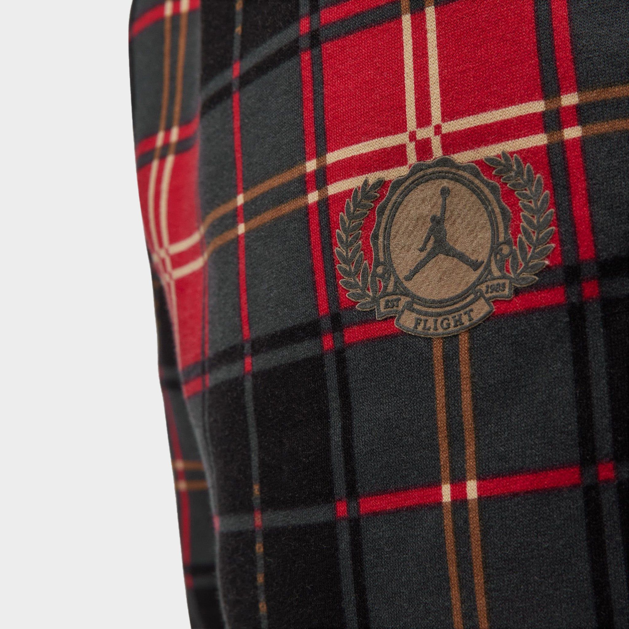Jordan Essentials Holiday Plaid Fleece Pants Fire Red / Dark Driftwood sold by JD Sports product image thumbnail 4