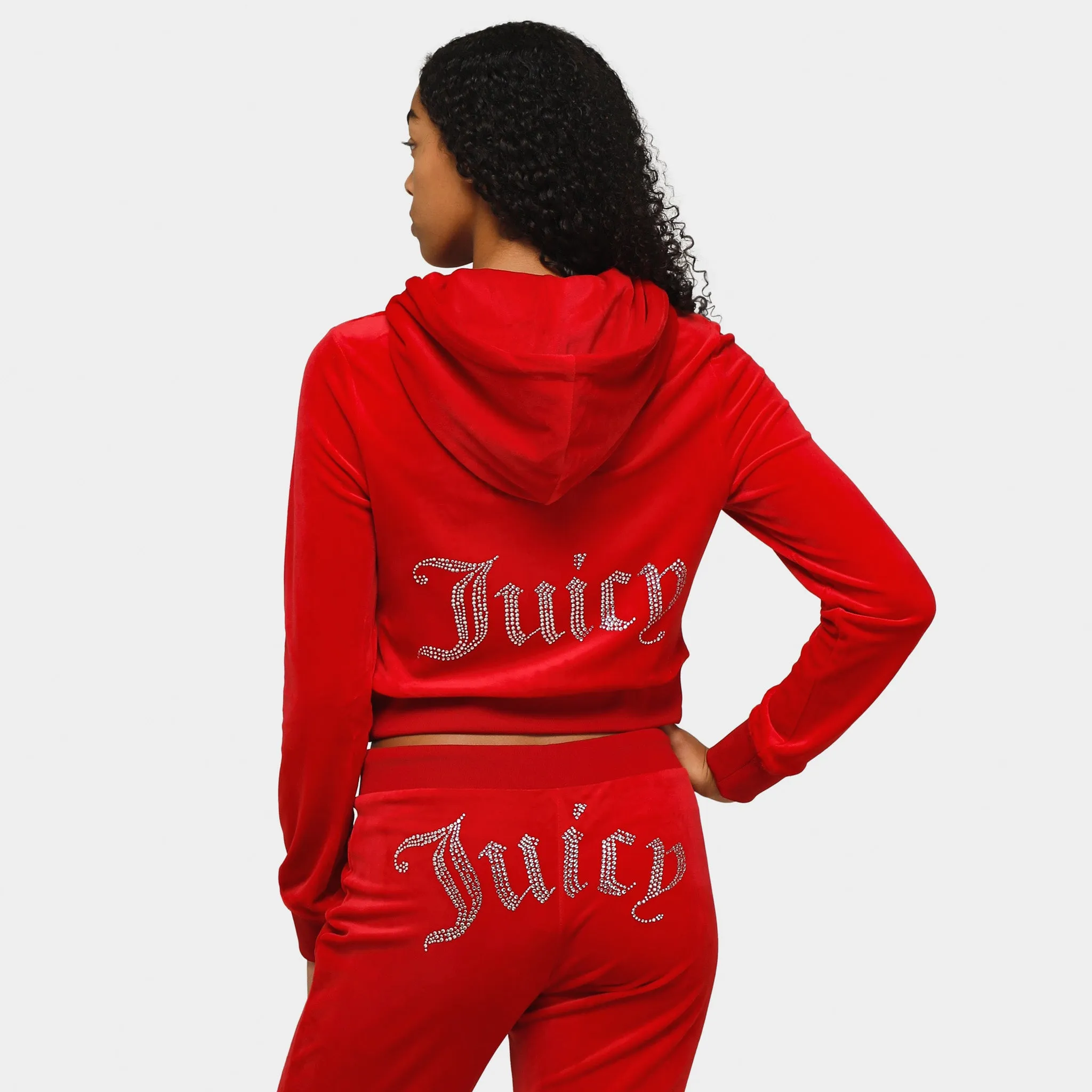 Juicy Couture Women's OG Big Bling Full Zip Hoodie / Coco Red sold by JD Sports product image thumbnail 2