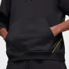 Jordan Paris Saint-Germain Fleece Pullover Hoodie Black / Tour Yellow sold by JD Sports