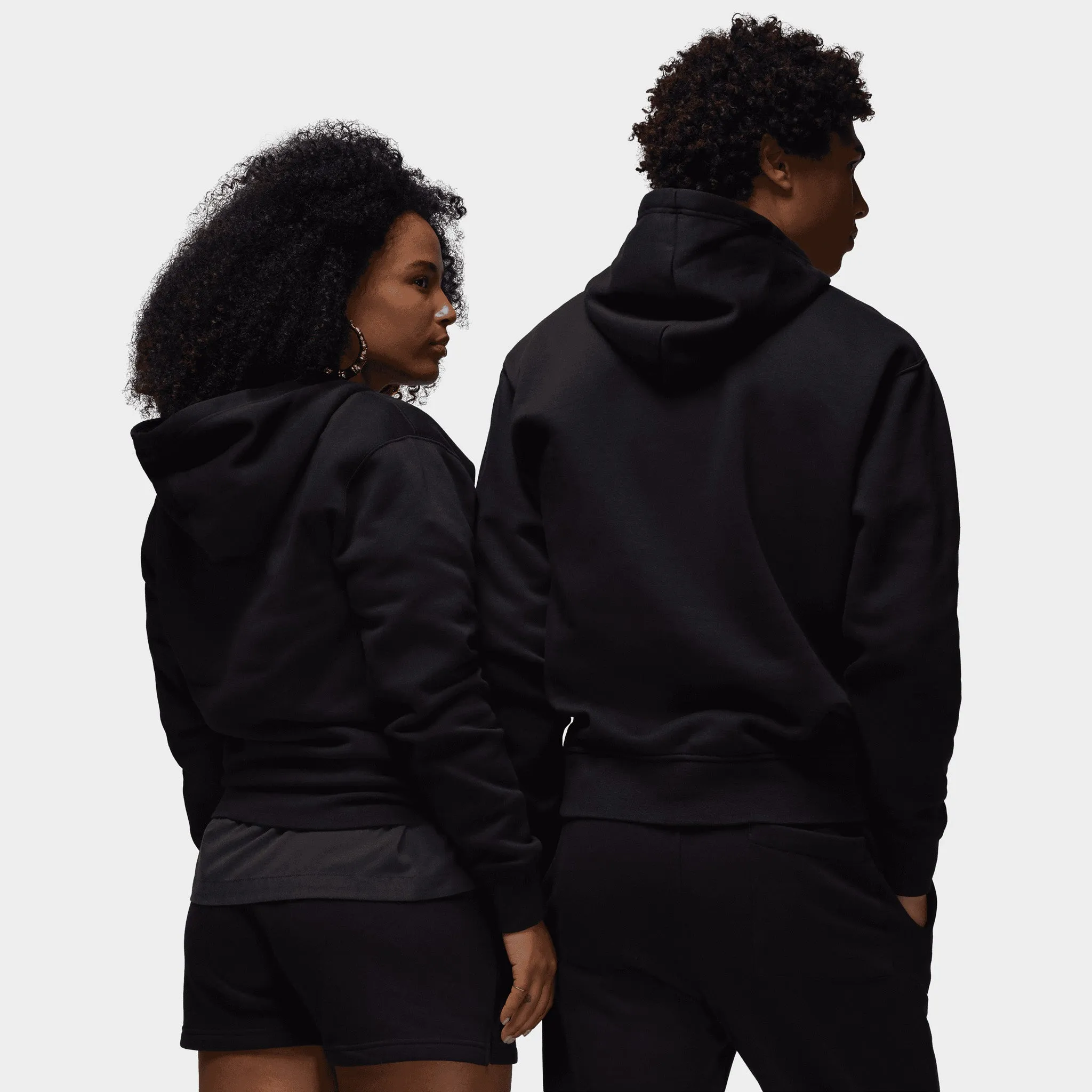 Jordan Brooklyn Fleece Pullover Hoodie Black / White sold by JD Sports product image thumbnail 2