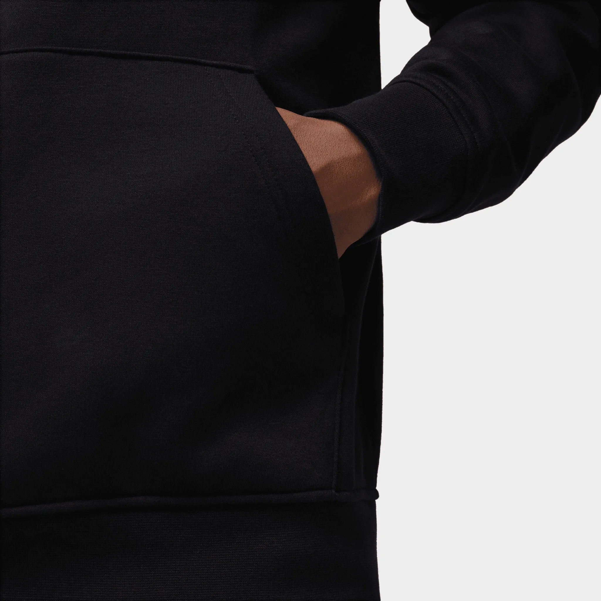 Jordan Brooklyn Fleece Pullover Hoodie Black / White sold by JD Sports product image thumbnail 5