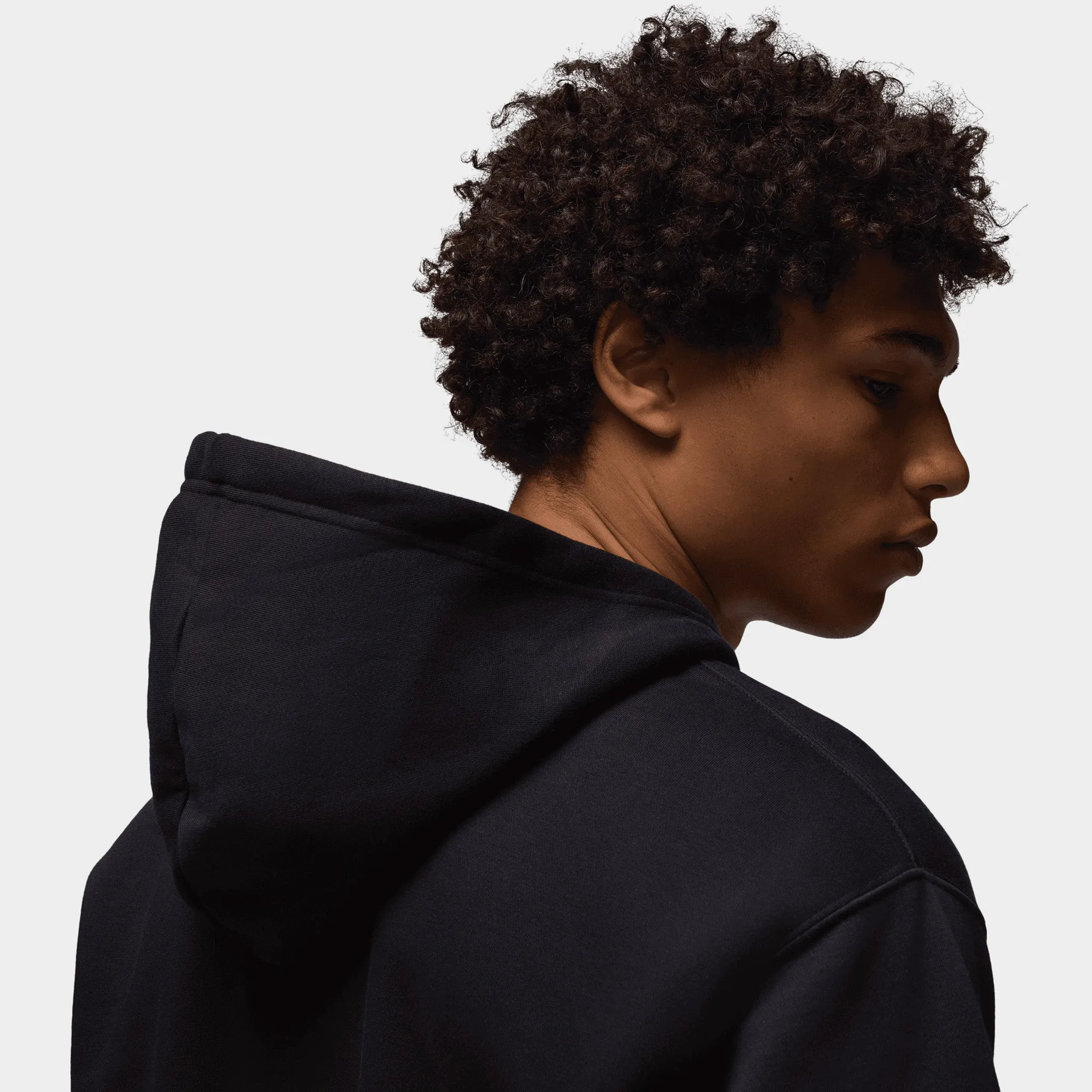 Jordan Brooklyn Fleece Pullover Hoodie Black / White sold by JD Sports product image thumbnail 4