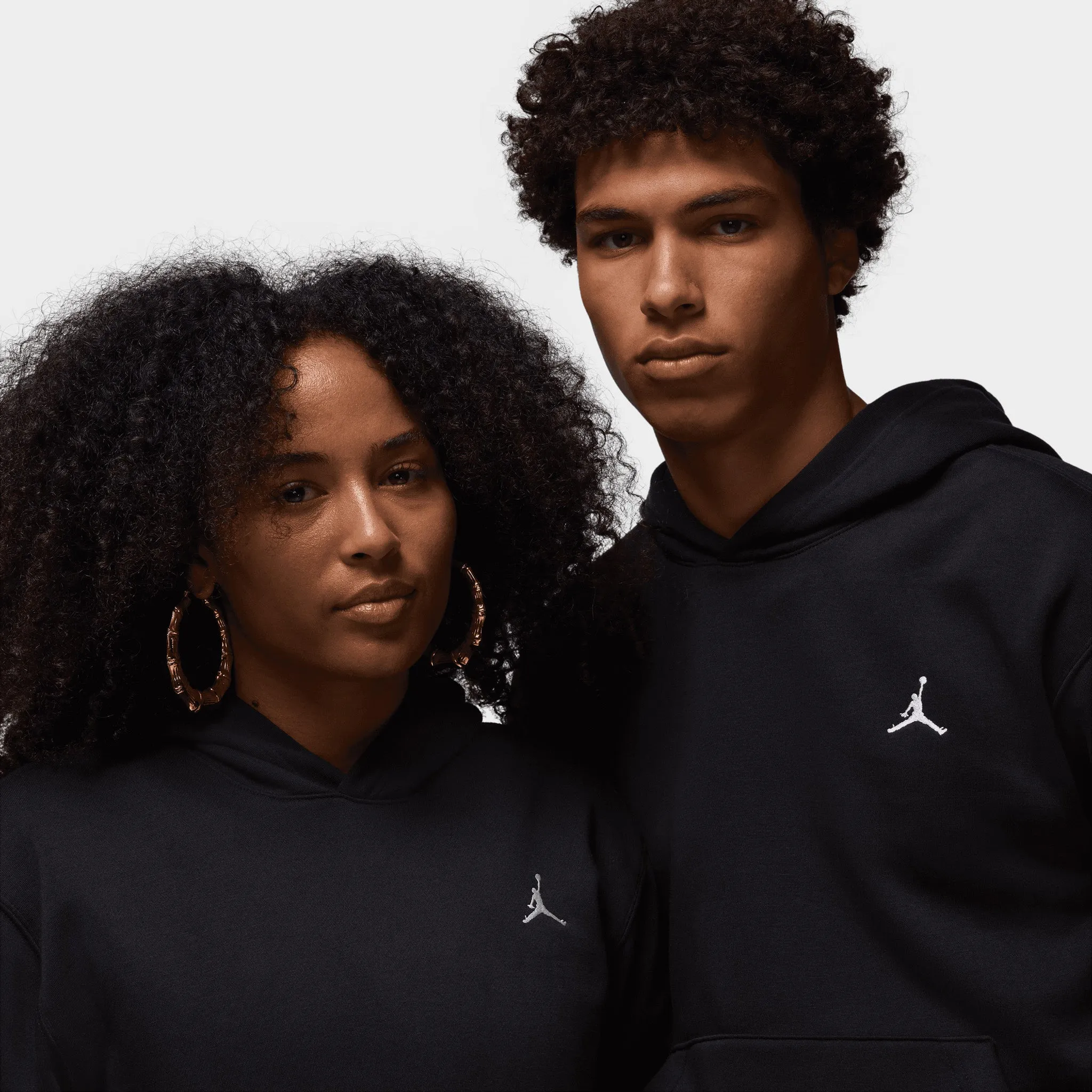 Jordan Brooklyn Fleece Pullover Hoodie Black / White sold by JD Sports product image thumbnail 3