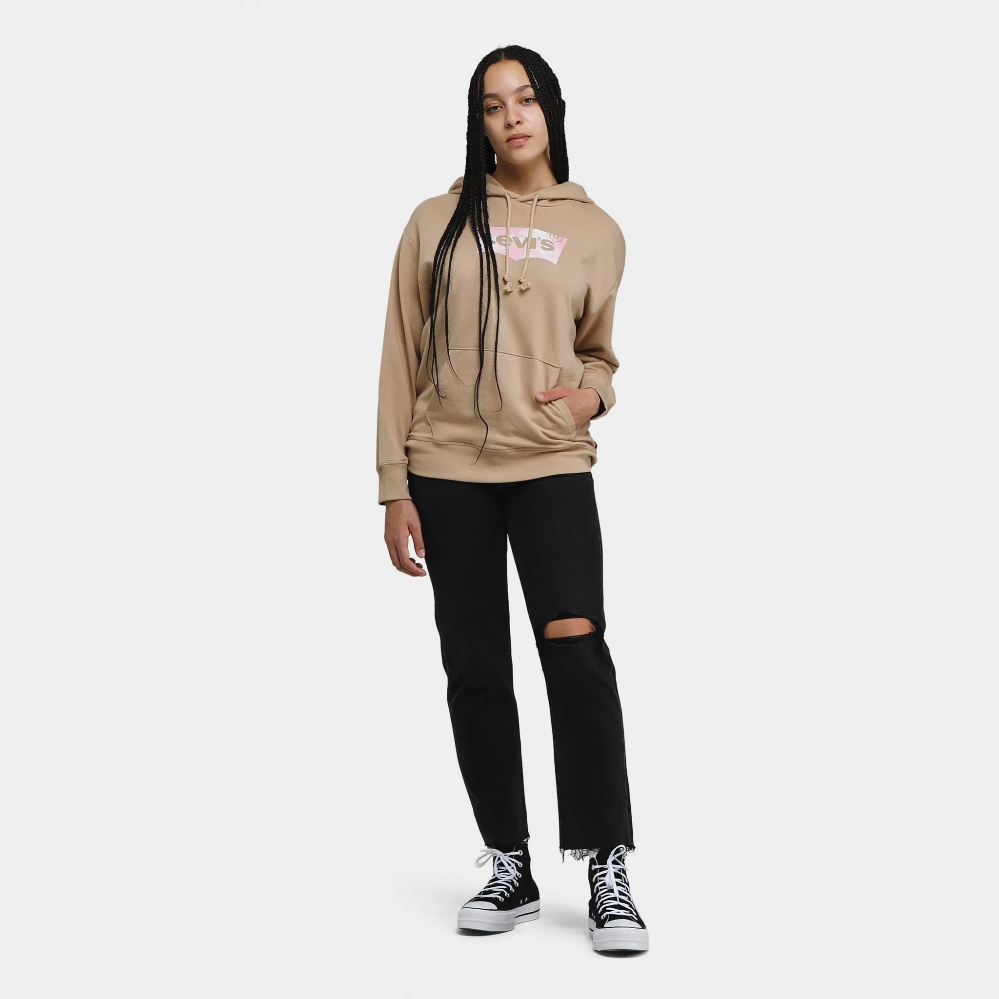 Levi's Women's Graphic Standard Pullover Hoodie / Hoodie Space Dye Fill Granola sold by JD Sports product image thumbnail 5