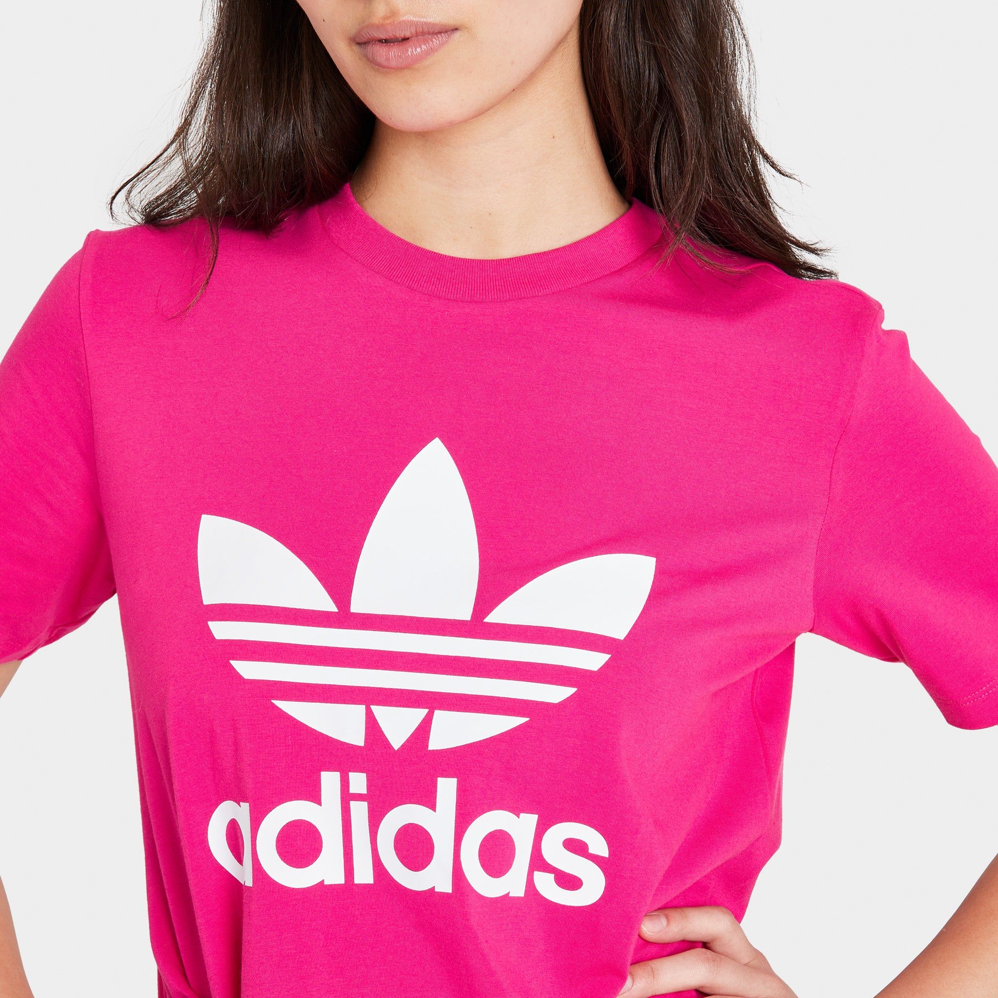 adidas Originals Women's Trefoil T-shirt / Real Magenta sold by JD Sports product image thumbnail 3
