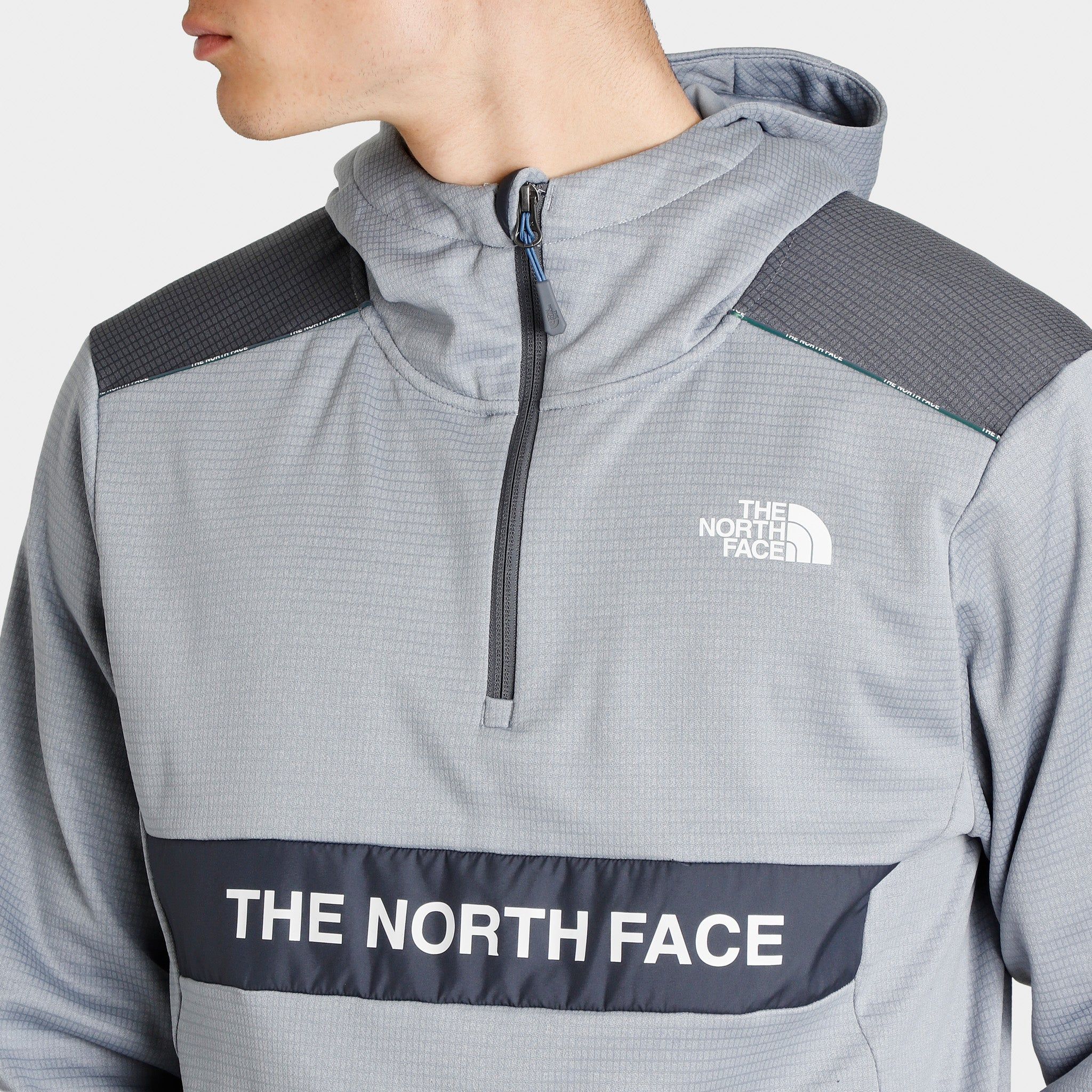 The North Face Ampere Quarter Zip Pullover Hoodie / Tradewinds Grey sold by JD Sports product image thumbnail 5