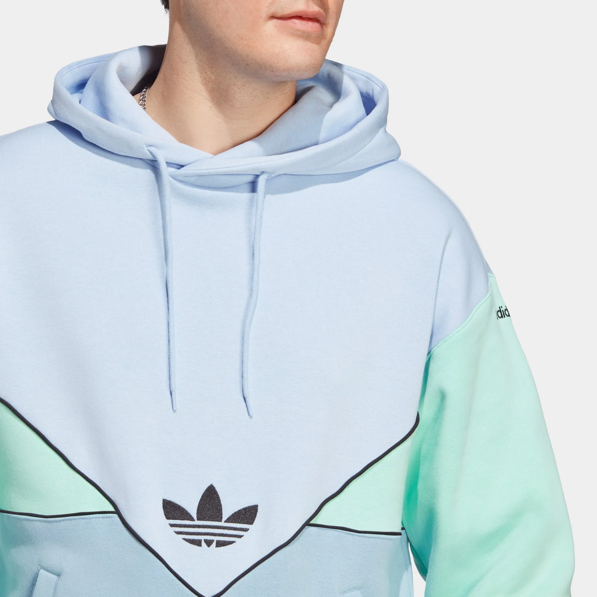 adidas Originals Adicolor Seasonal Archive Pullover Hoodie Blue Dawn / Ambient Sky - Easy Green sold by JD Sports product image thumbnail 5