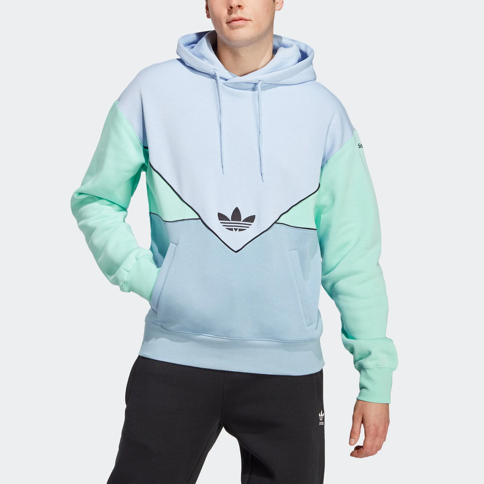adidas Originals Adicolor Seasonal Archive Pullover Hoodie Blue Dawn / Ambient Sky - Easy Green sold by JD Sports product image thumbnail 2