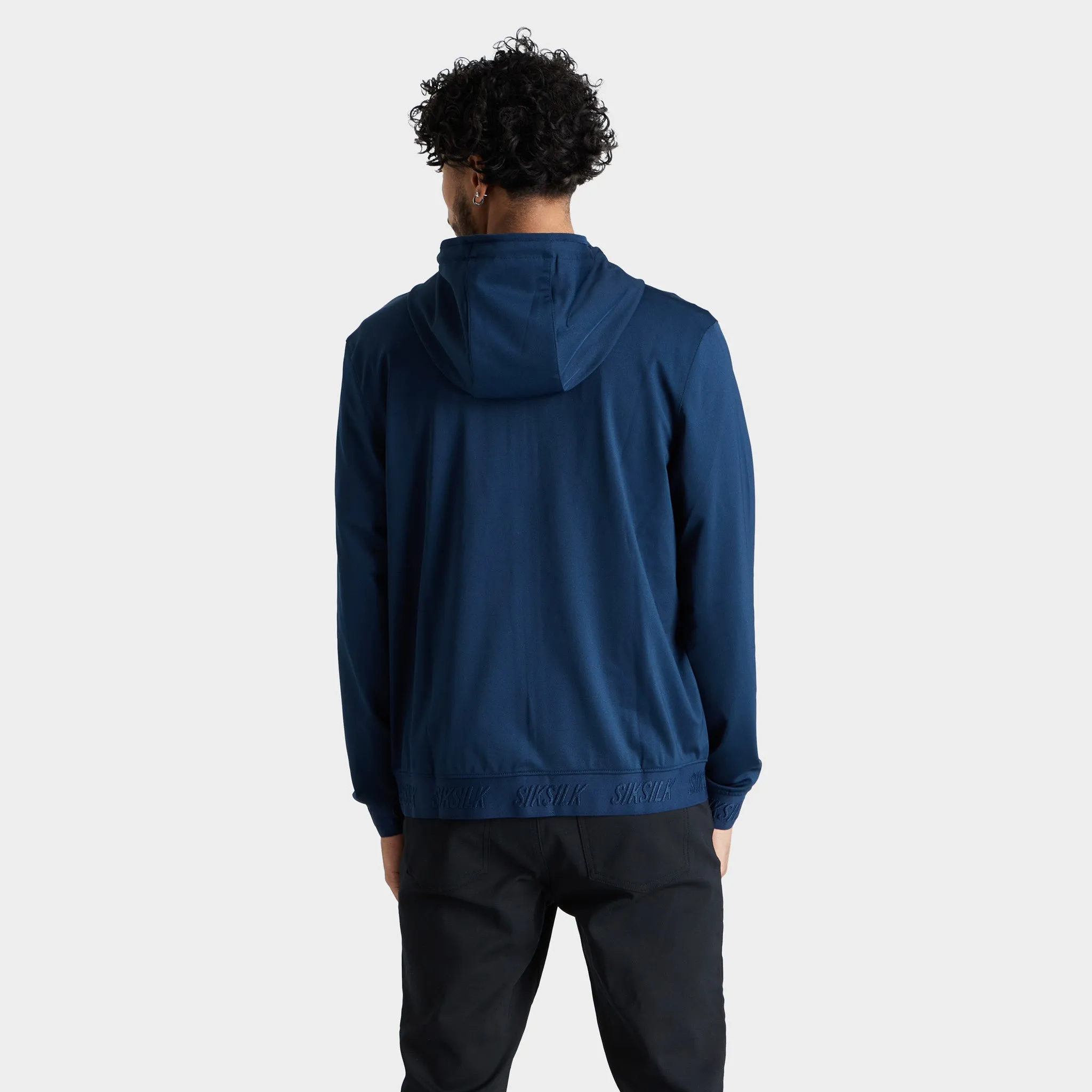 SikSilk Agility Zip Through Pullover Hoodie / Navy sold by JD Sports product image thumbnail 2