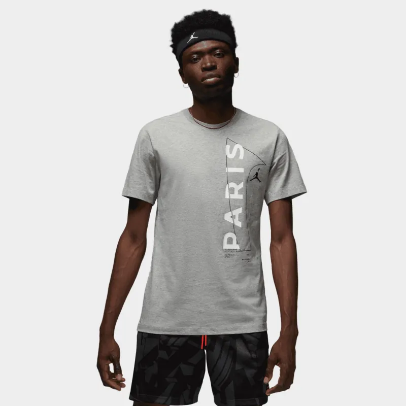 Jordan Paris Saint-Germain T-shirt Dark Grey Heather / White - Black sold by JD Sports