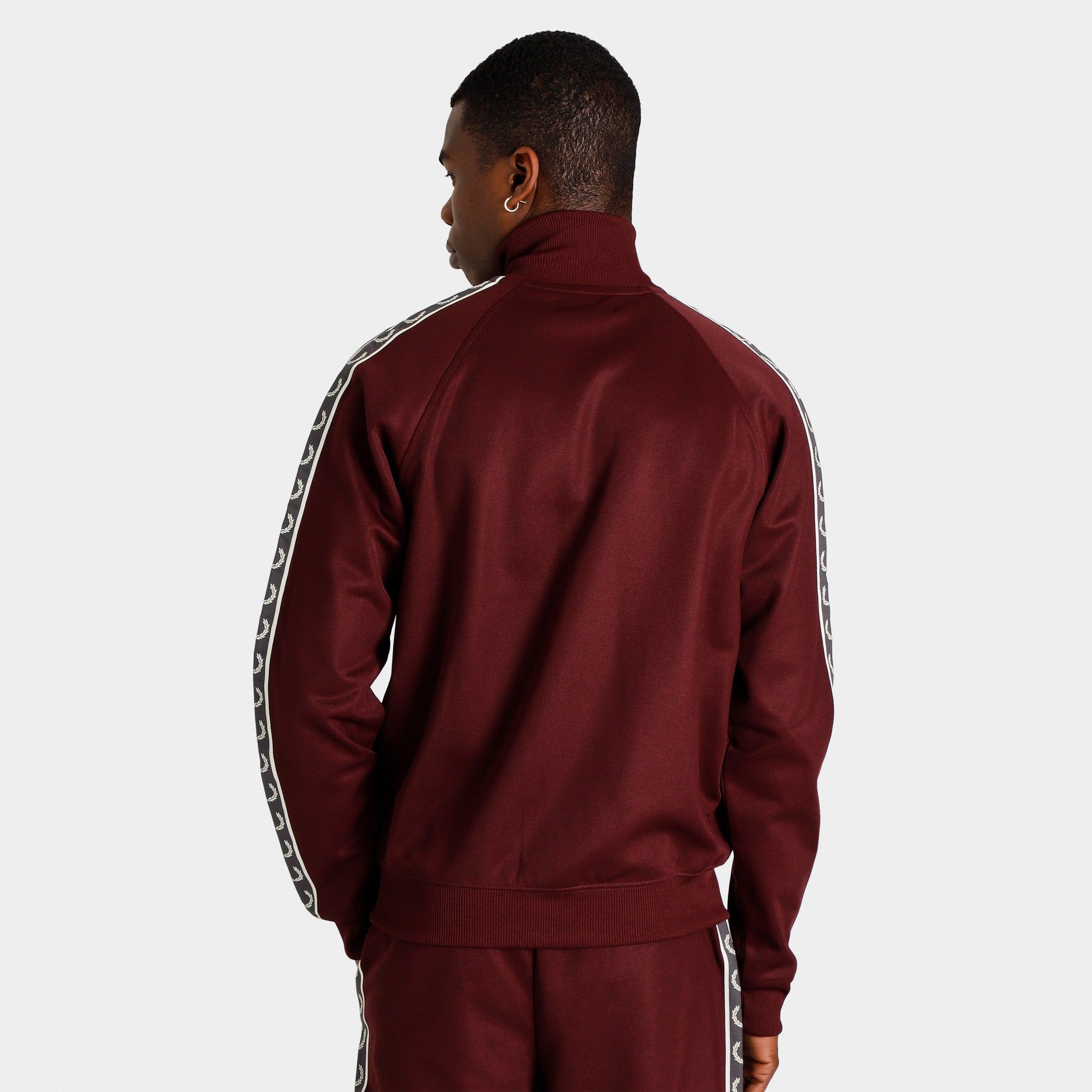 Fred Perry Contrast Tape Track Jacket Oxblood / Gunmetal sold by JD Sports product image thumbnail 2