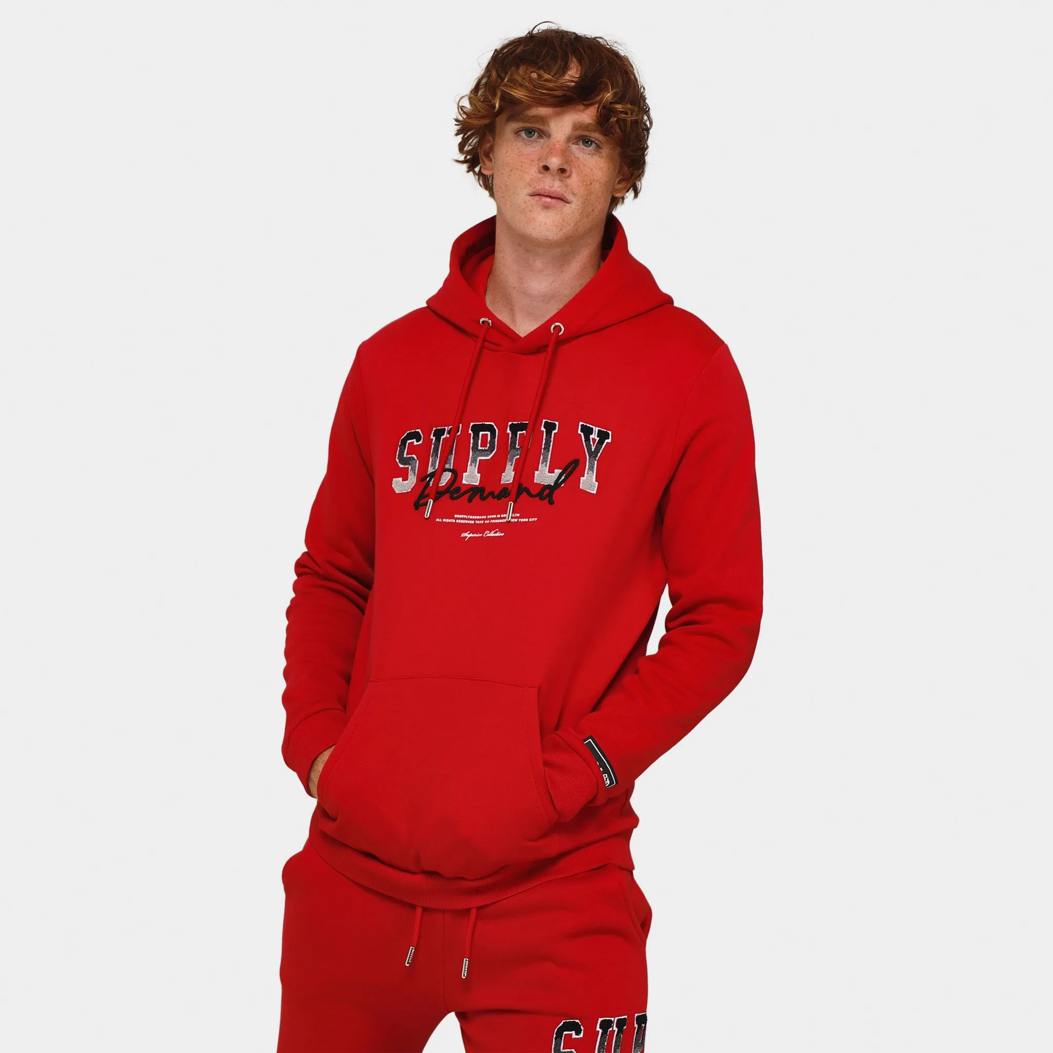 Supply & Demand Trapper Pullover Hoodie / Jester Red sold by JD Sports