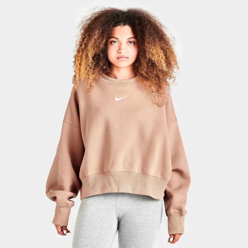 Nike Sportswear Women's Phoenix Fleece Over-Oversized Crewneck Hemp / Sail sold by JD Sports