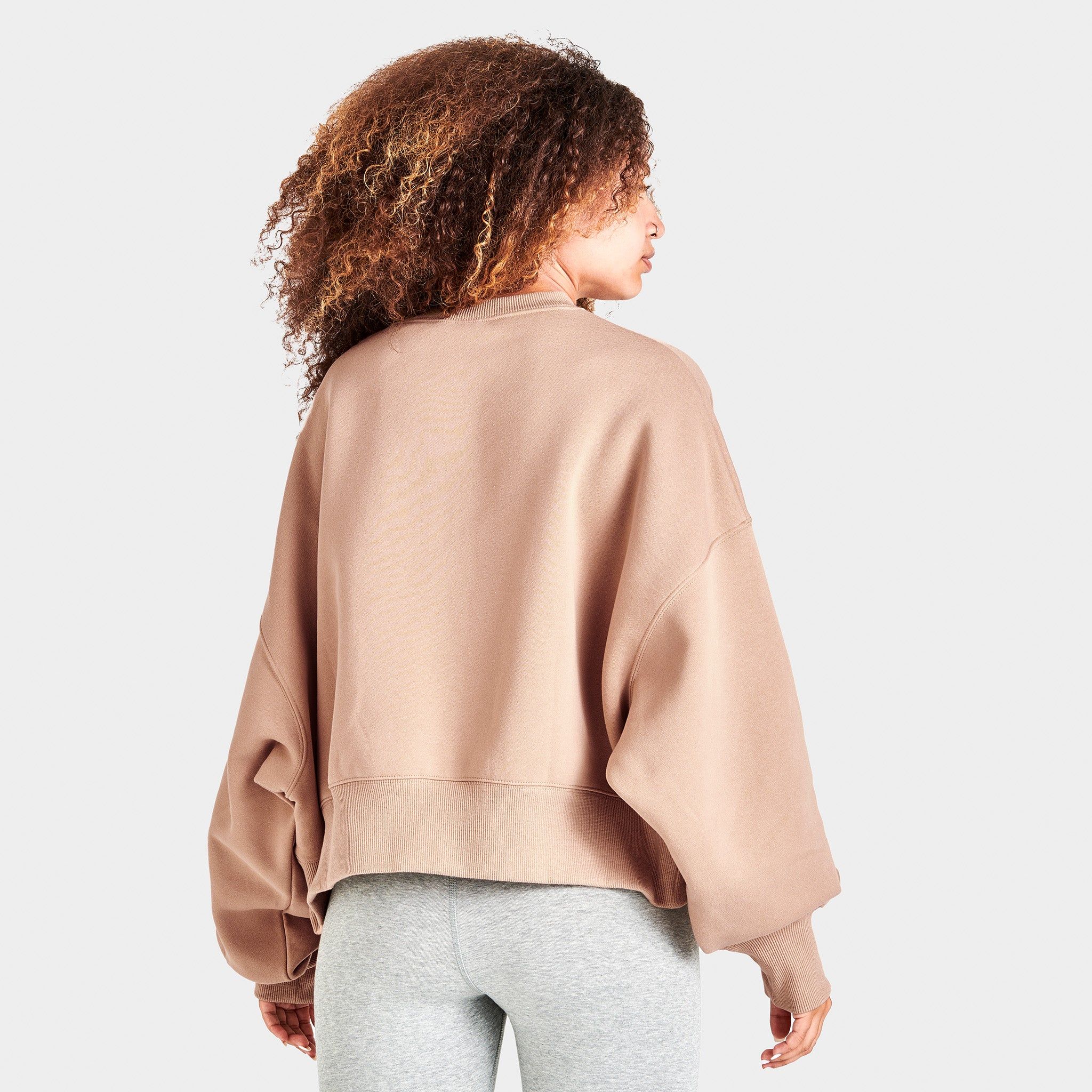 Nike Women’s Sportswear Phoenix Fleece Over-Oversized Crewneck Sweatshirt Hemp / Sail sold by JD Sports product image thumbnail 2