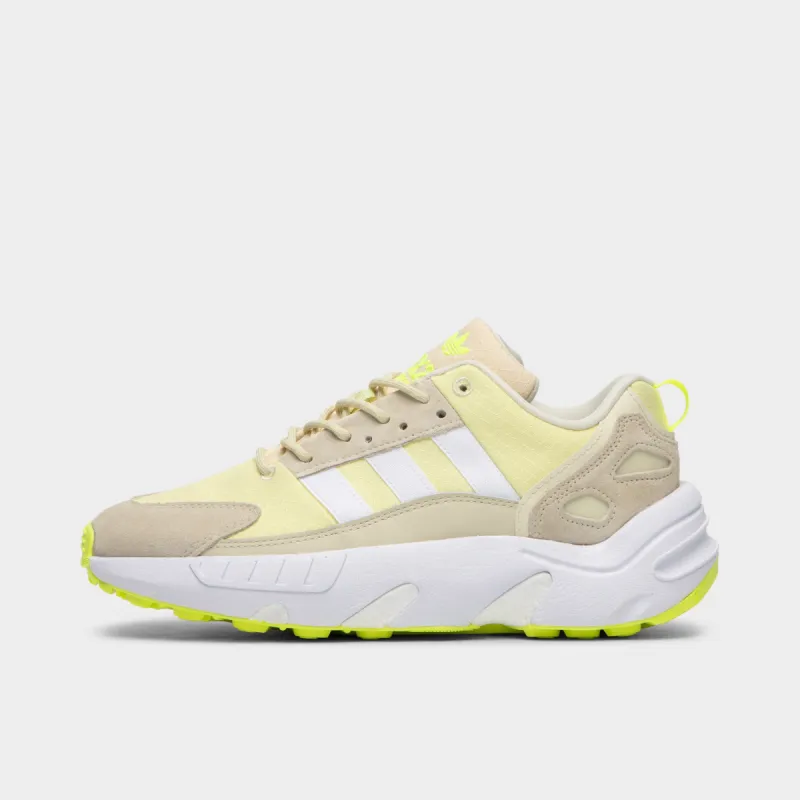 adidas Originals Women's ZX 22 Boost Sand / Cloud White - Yellow Tint sold by JD Sports