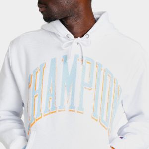 Champion Premium Reverse Weave Pullover Hoodie / White sold by JD Sports